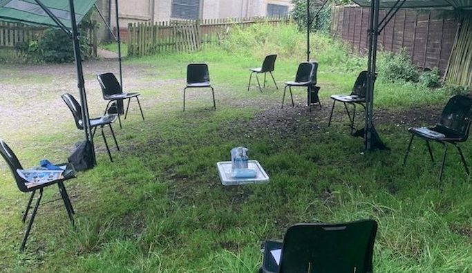 A photograph of the focus group set up, taken by Professor Linda Mulcahy and Dr Anna Tsalapatanis during their fieldwork