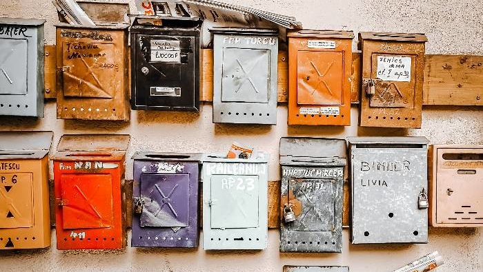 A photo of post boxes