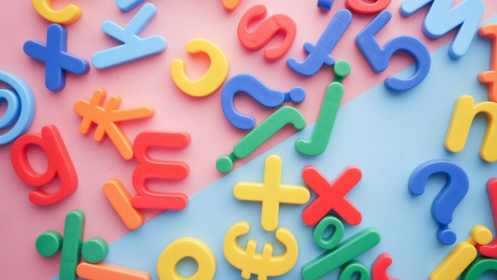 letters on a table