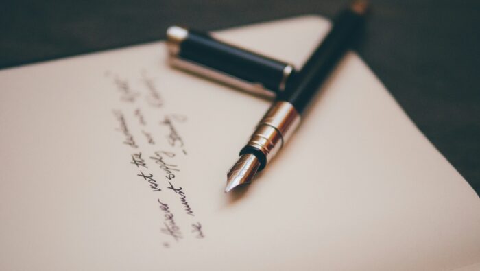 Fountain pen on stationary
